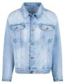Heren Spijkerjas Build Your Brand Heavy Ounce Boxy New Light Blue washed